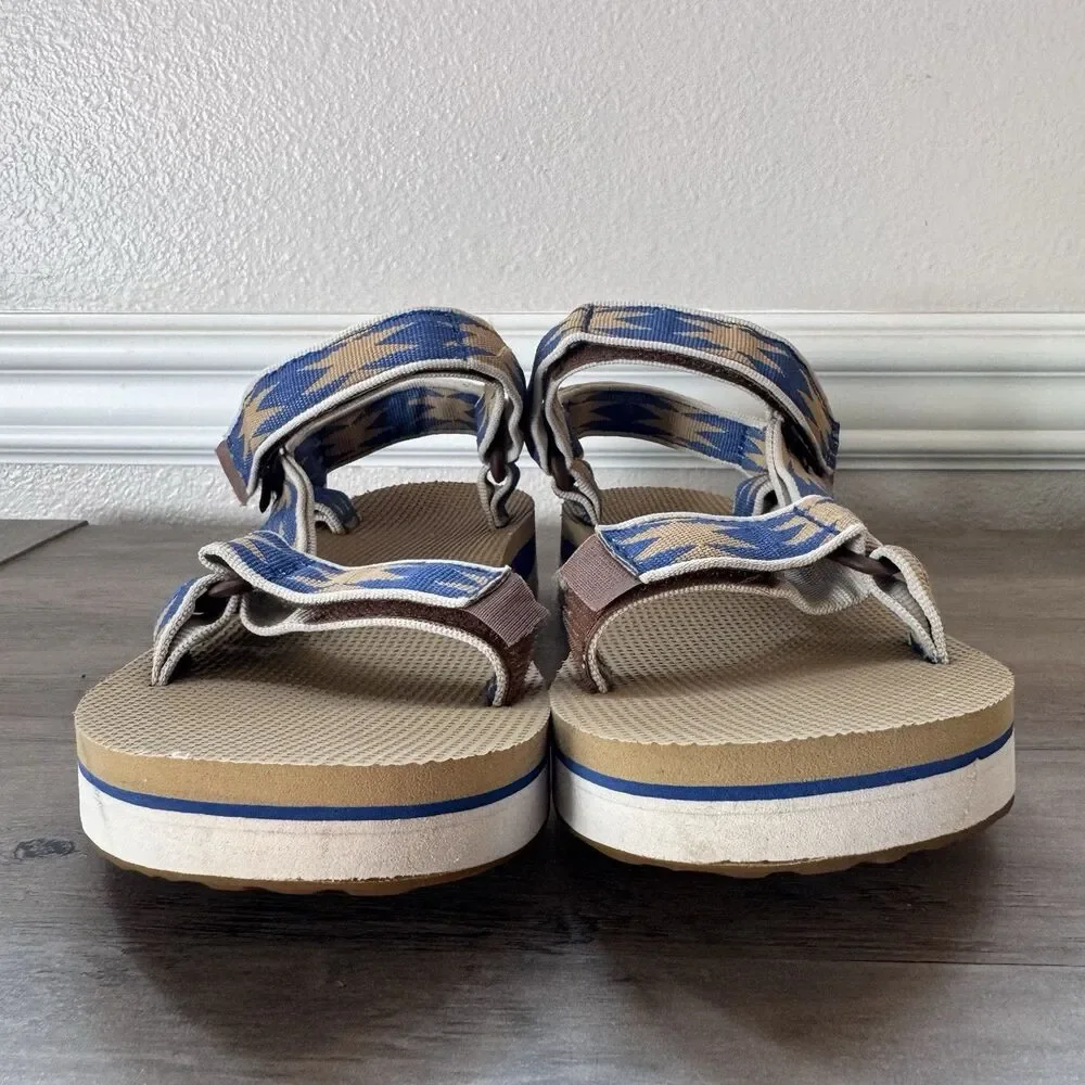 Teva Midform Universal Womens Size 6 Halcon Dark Blue Sandals 1090969 Aztec